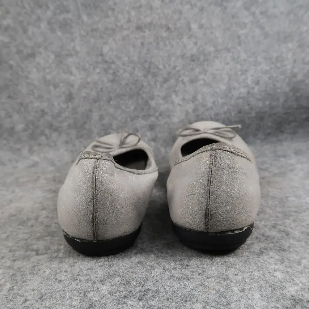 Arizona Shoes Kids Girls 2 Ballet Flats Slip On Casual Round Toe Grey Comfort